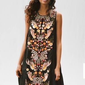 Anthropologie Samant Chauhan Embroidered Dress